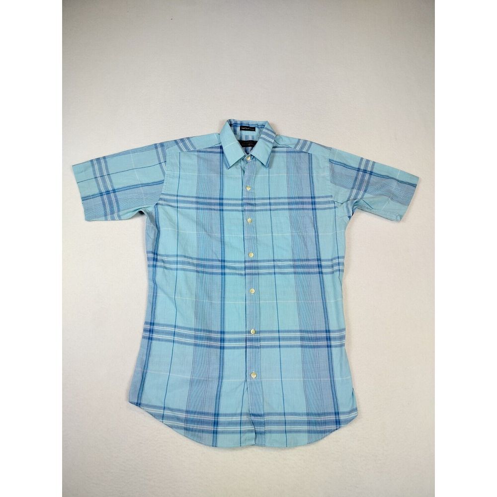 Manhatten Shirt Men's Medium Blue‎ Vintage 70s Westerncore Cowboycore Countryboy